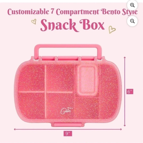 Paris Hilton Dark Pink Version Bento Snack Box Lunchbox & Gift With Purchase - Picture 8 of 13